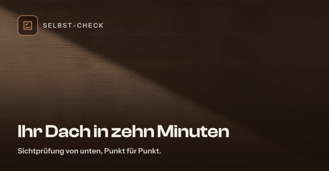 Featured graphic: your roof in ten minutes self-check