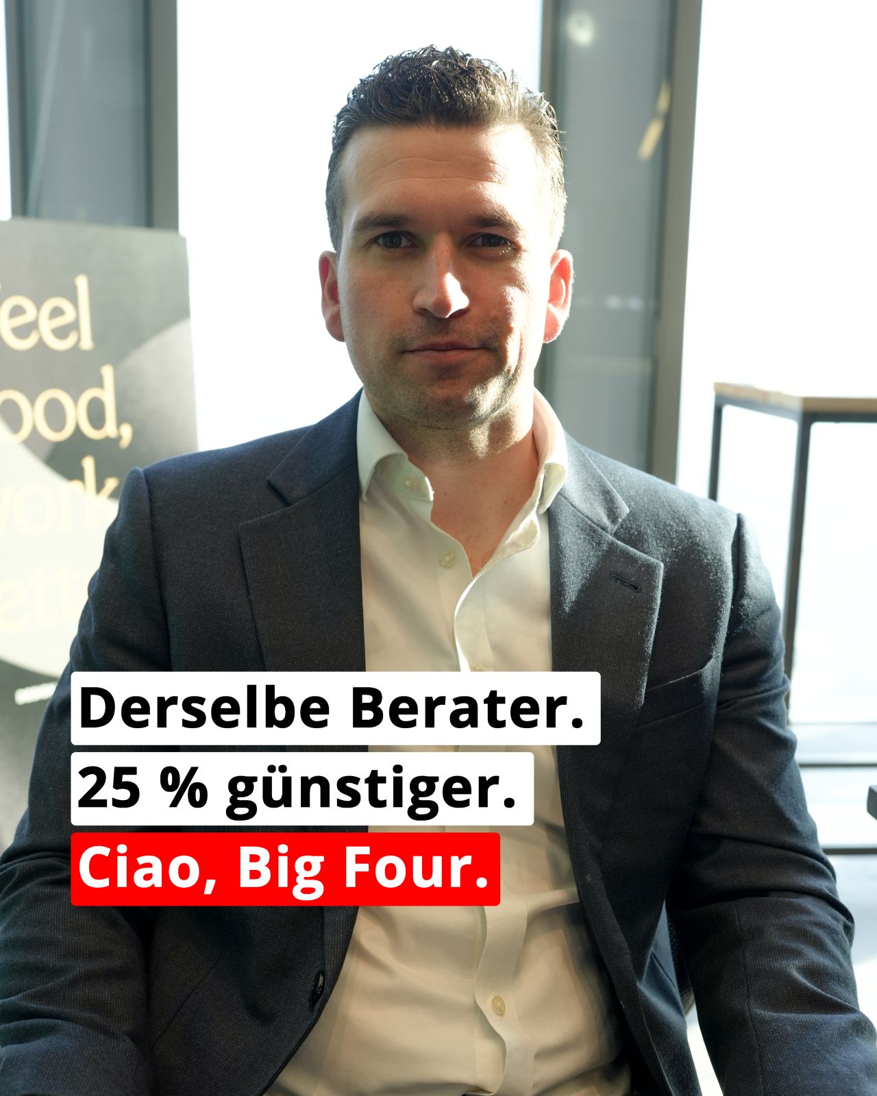 LinkedIn-Post: Derselbe SAP-Berater. 25 % günstiger.
